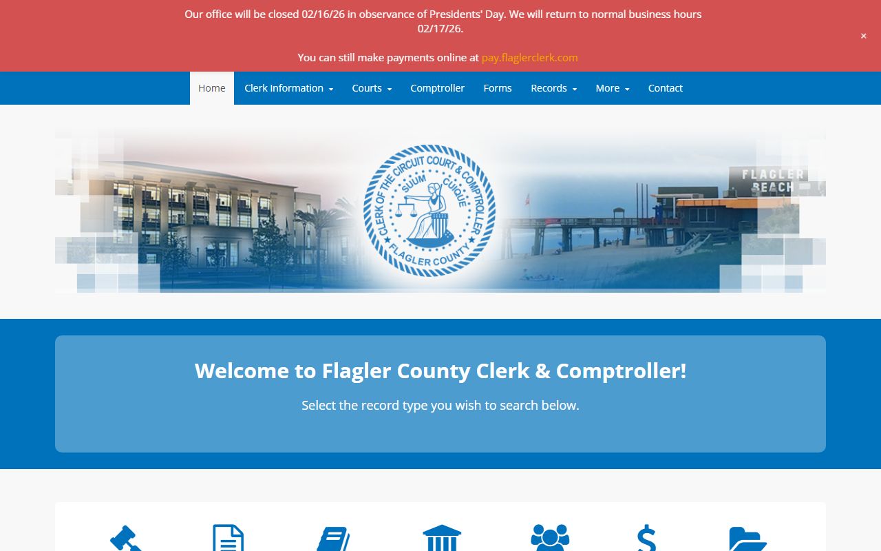 Flagler County Clerk Tom Bexley office serving Palm Coast records