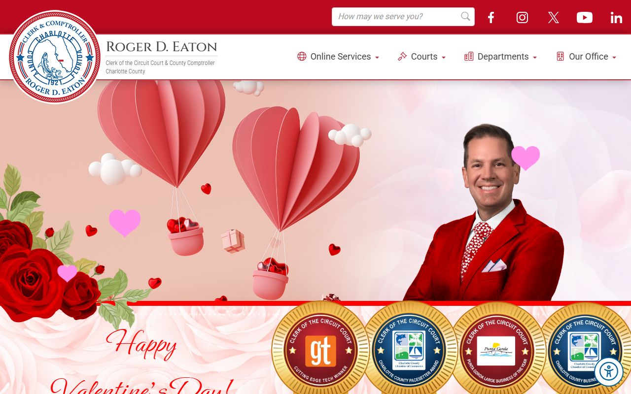 Charlotte County Clerk of Court homepage for family court records