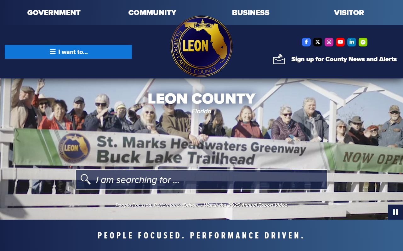 Leon County Clerk county homepage for family court records access