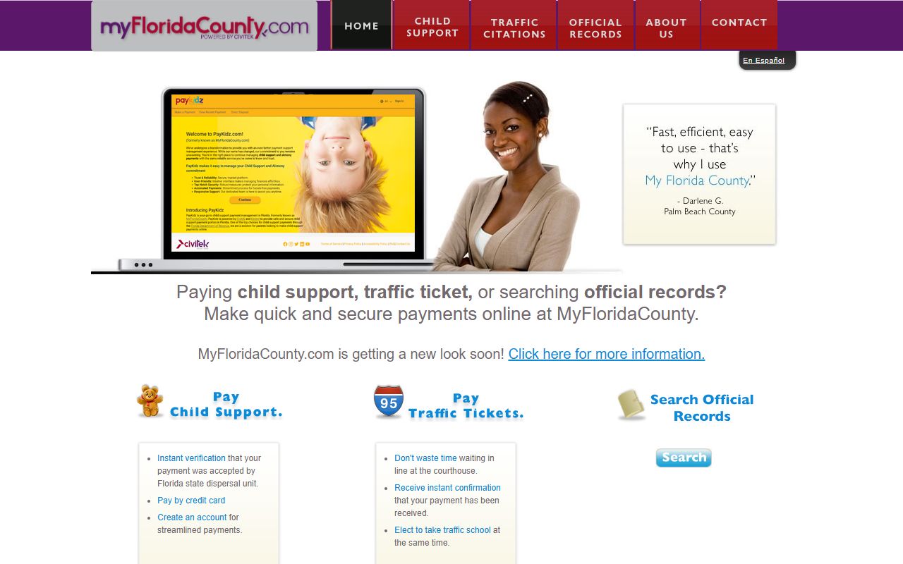 Levy County Clerk court services page for family court records