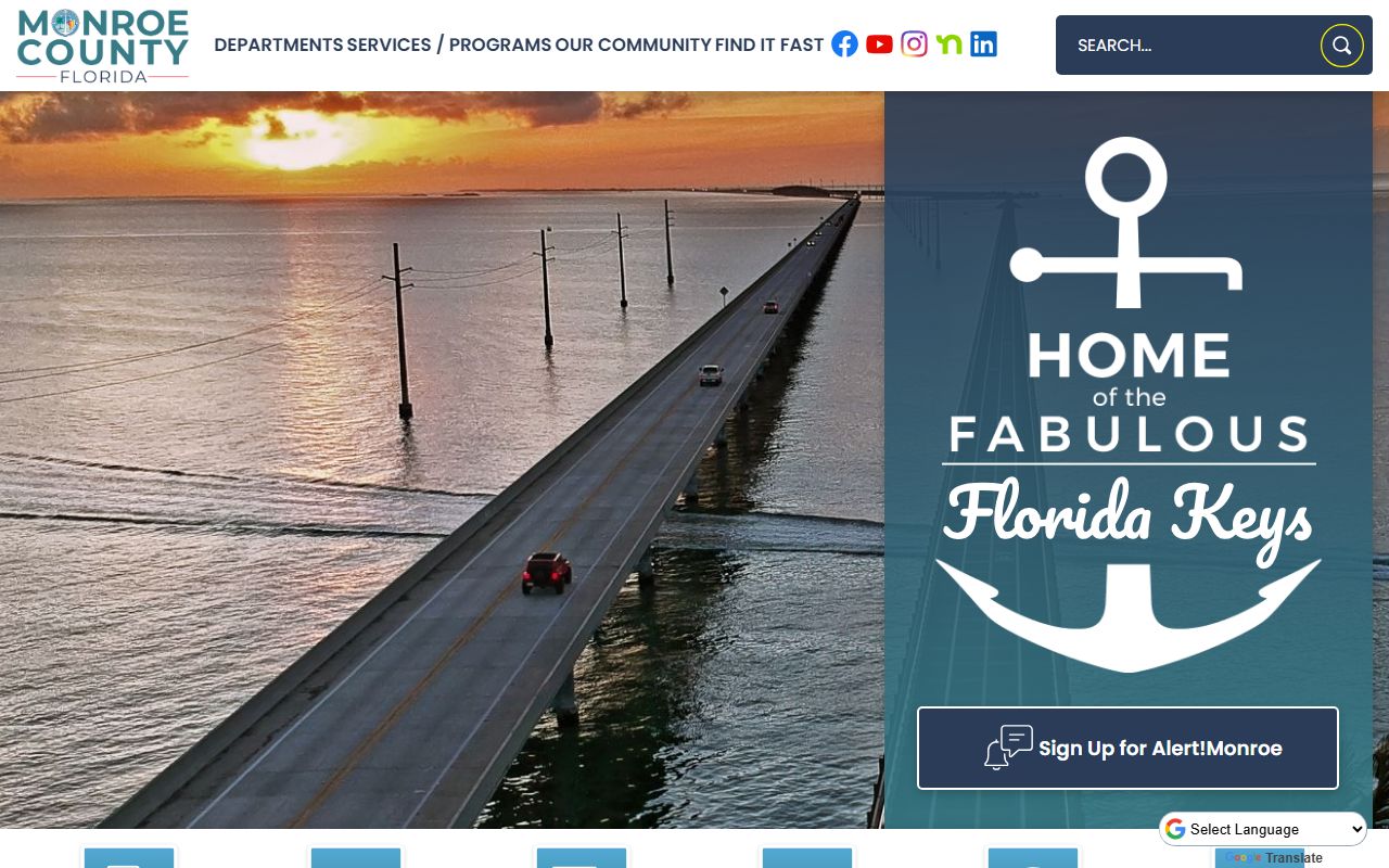 Monroe County government homepage
